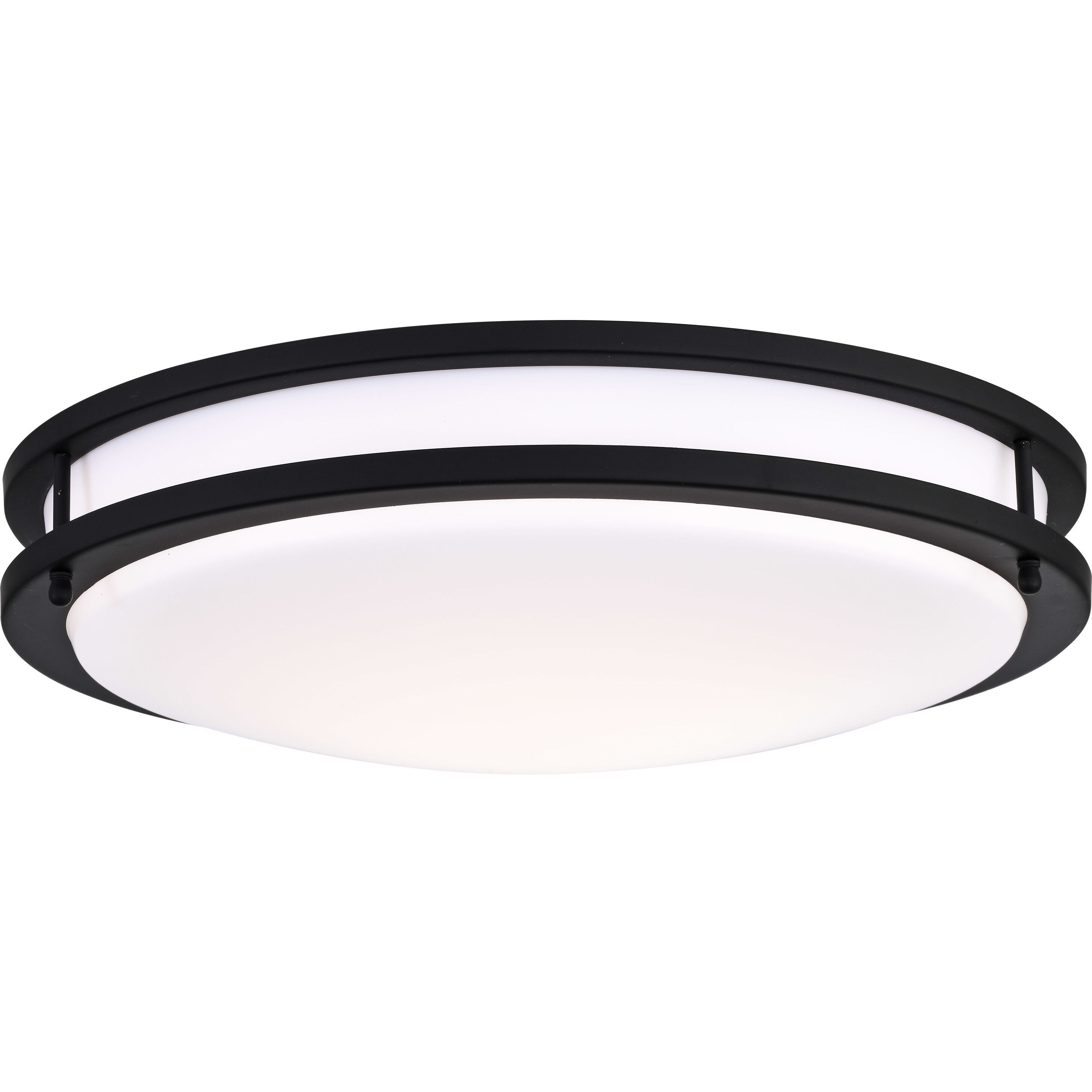 Glamour LED 17 inch Matte Black Flush Mount Ceiling Light