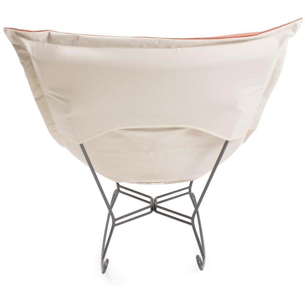 Pana 40 inch Terracotta Puff Rocker Ottoman