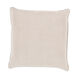 Linen Piped 18 X 18 inch Ivory and Cream Throw Pillow
