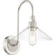 Charis Sconce Wall Light in Polished Nickel with Brushed Nickel