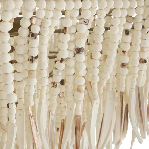 Josephine 6 Light 30 inch Natural and White Chandelier Ceiling Light