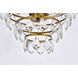 Ella 3 Light 16 inch Brass Flush Mount Ceiling Light