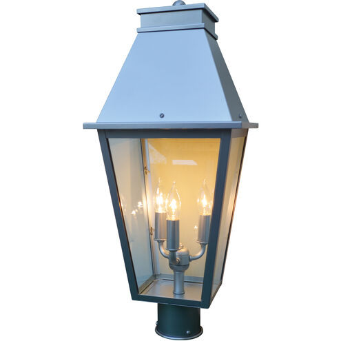 Croydon 3 Light 20.5 inch Rustic Brown Post Mount in Rain Mist