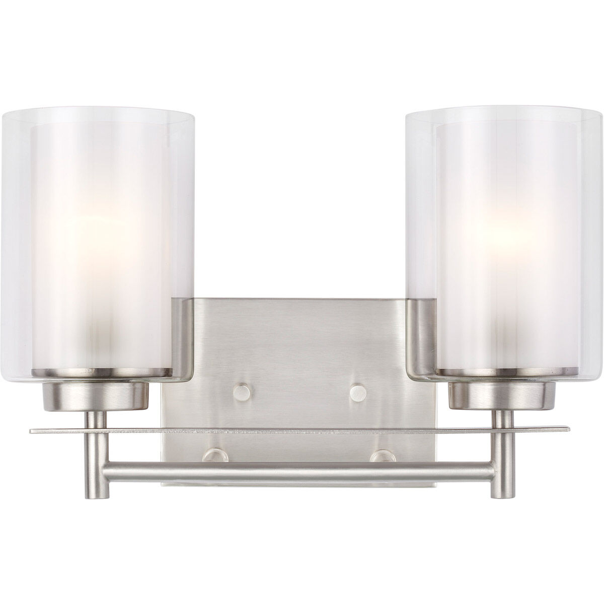 Elmwood Park 2 Light 13.25 inch Brushed Nickel Bath Vanity Wall Sconce Wall Light