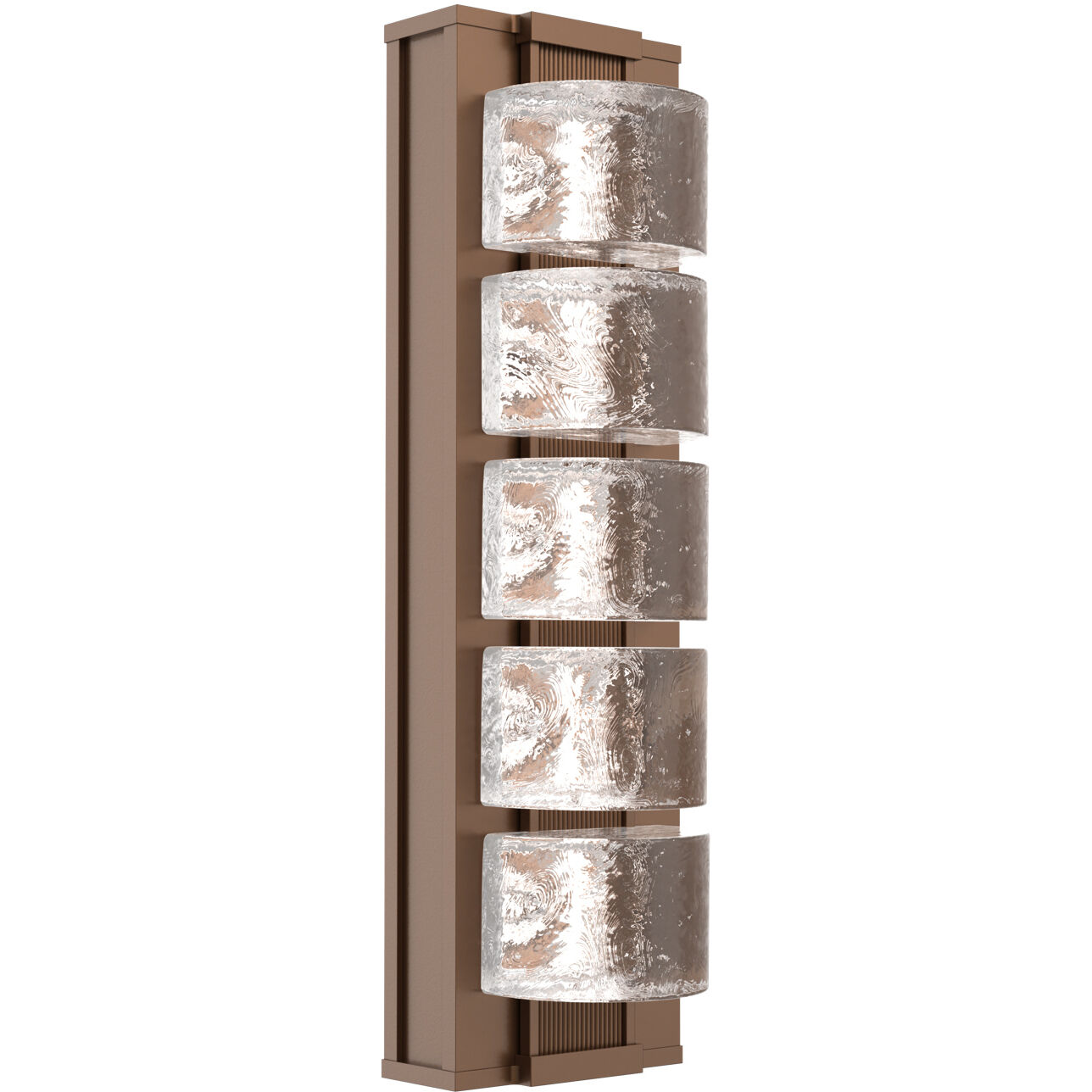Tessera Sconce Wall Light in 3000K LED, Burnished Bronze, Orb Cast, Small