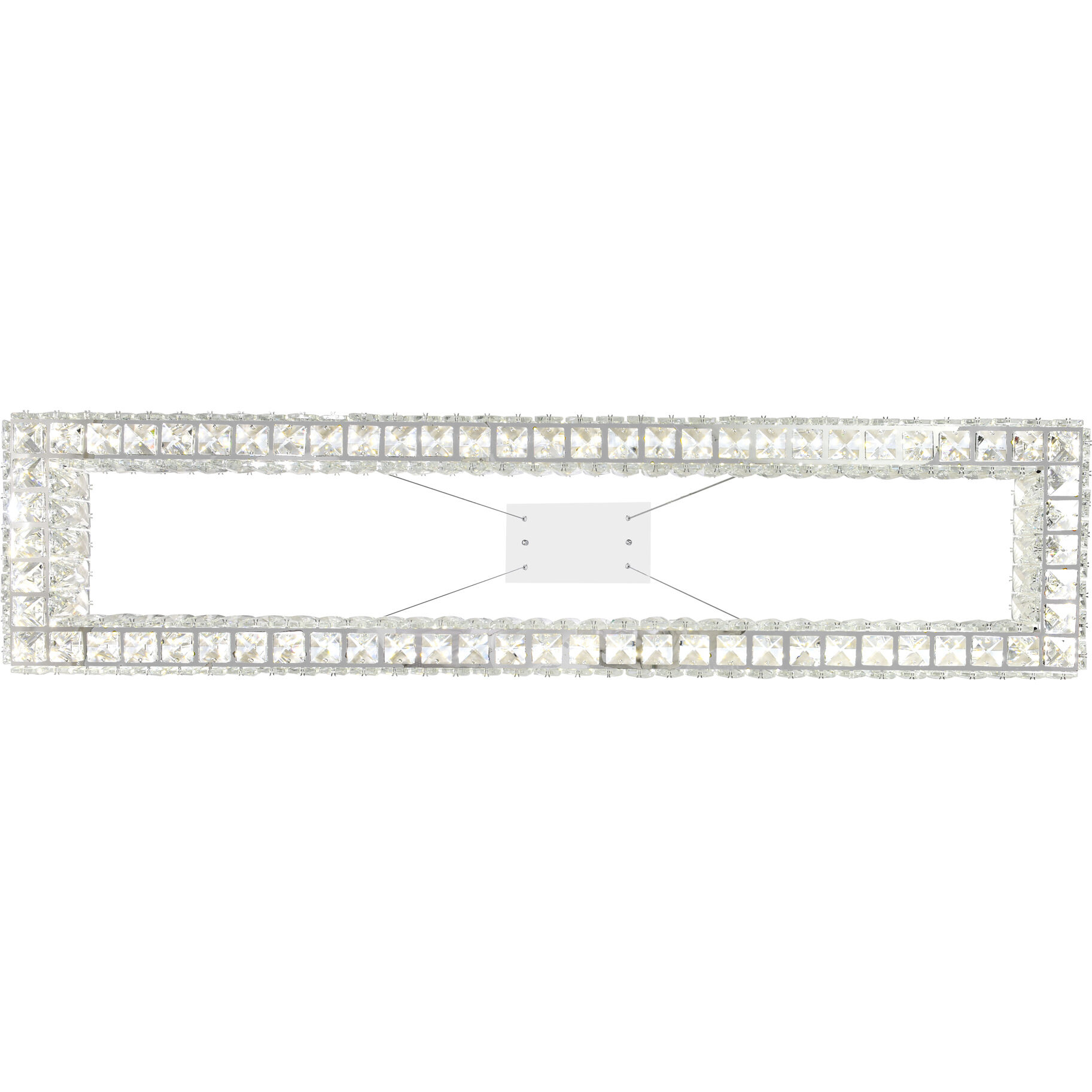Felicity LED 44 inch Chrome Pool Table Light Ceiling Light