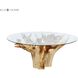 New Orleans 72 inch Natural with Clear Dining Table