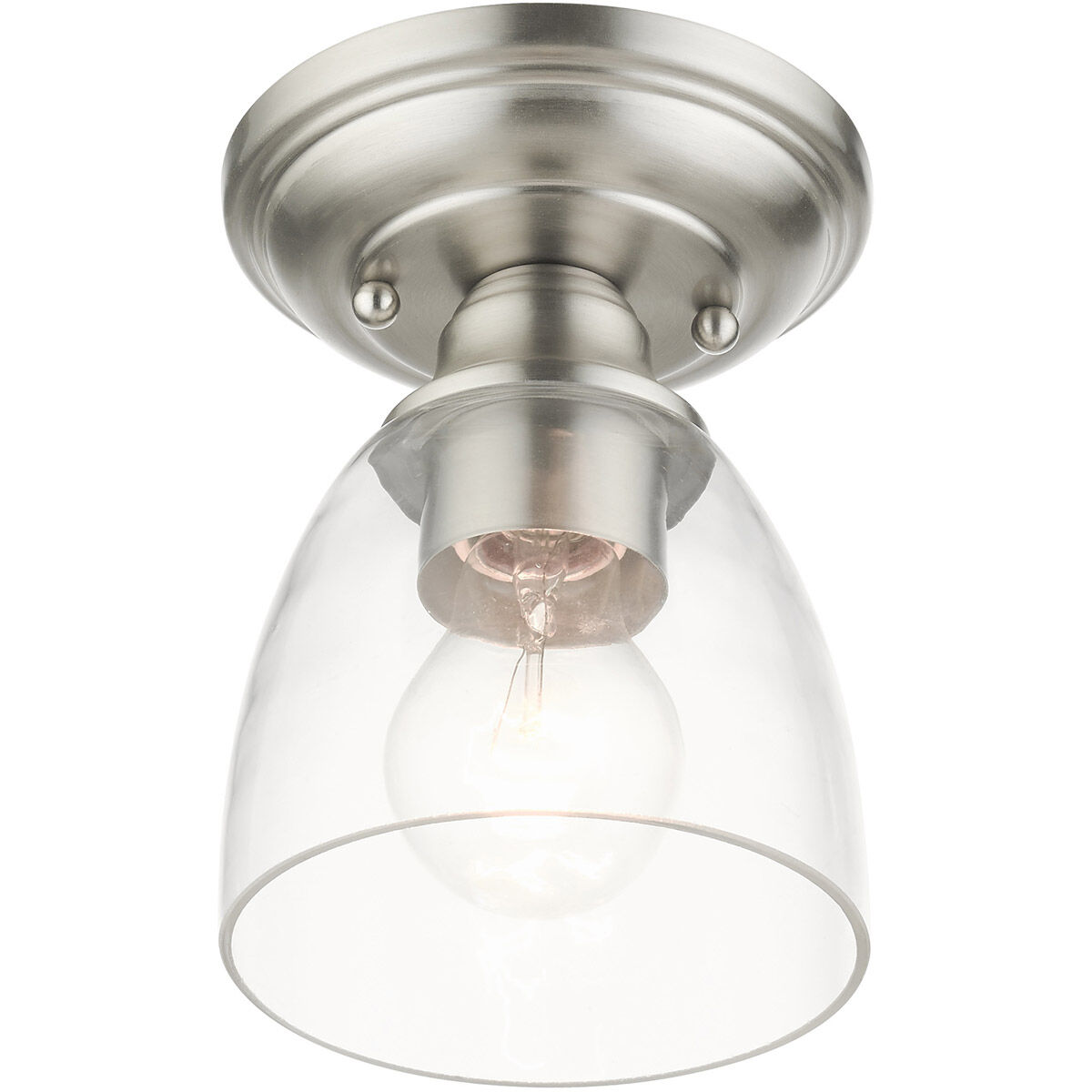 Montgomery 1 Light 5 inch Brushed Nickel Flush Mount Ceiling Light