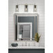 Downtown Urban Crown Point 3 Light 23.88 inch Polished Nickel Bath Vanity Light Wall Light in Plated Smoke