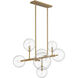 Delilah LED 24 inch Aged Brass Chandelier Ceiling Light