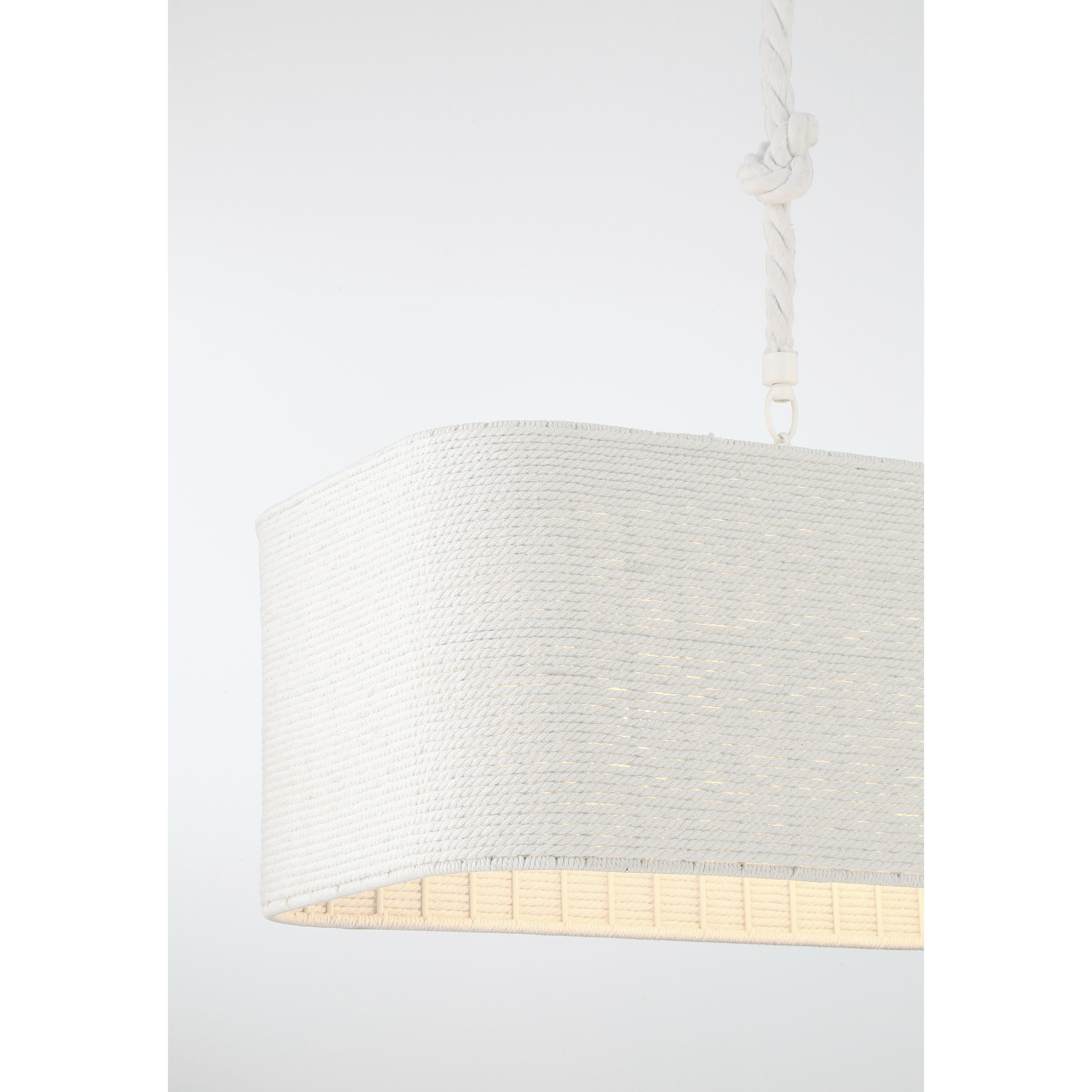 Lodelle 4 Light 48 inch Matte White Island Chandelier Ceiling Light