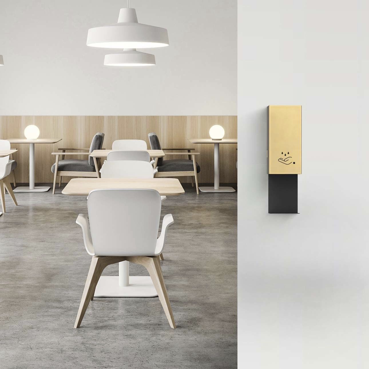 Luxe Brushed Brass Wall Mount Touchless Hand Sanitizer Dispenser