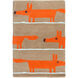 Scion 36 X 24 inch Burnt Orange/Dark Brown/Ivory Rugs, Wool