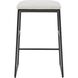 Arcane 26 inch Matte Black and Textured Ecru Counter Stool