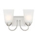 Malone 2 Light 13 inch Brushed Nickel Vanity Light Wall Light