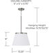 Drake 1 Light 13.25 inch Brushed Nickel Pendant Ceiling Light