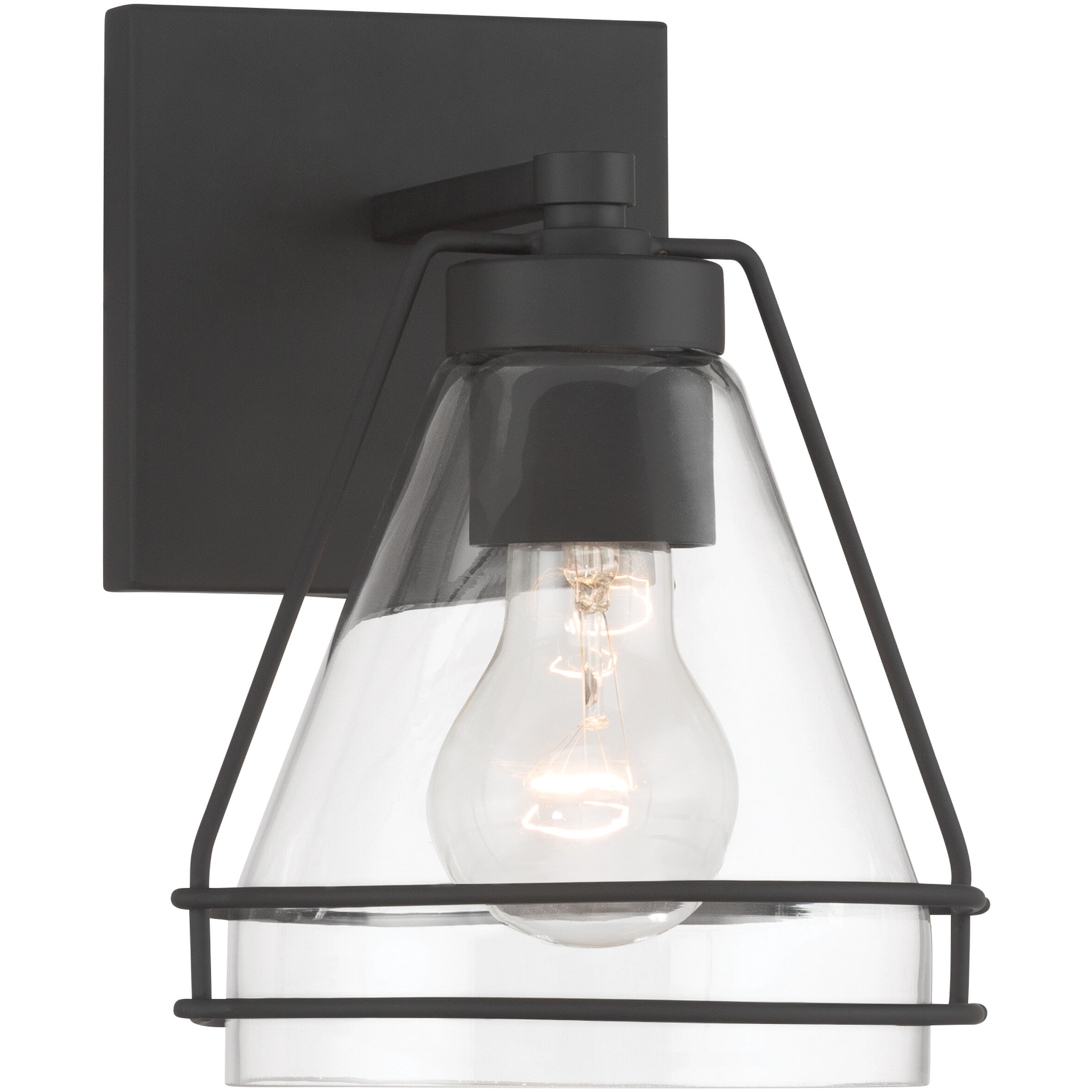 Lorenth 1 Light 6.75 inch Dark Matte Black Bath Sconce Wall Light