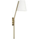 Cami 1 Light 6.25 inch Aged Brass and White Sconce Wall Light
