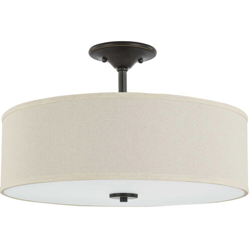 Inspire 3 Light 18 inch Antique Bronze Semi-Flush Mount Ceiling Light