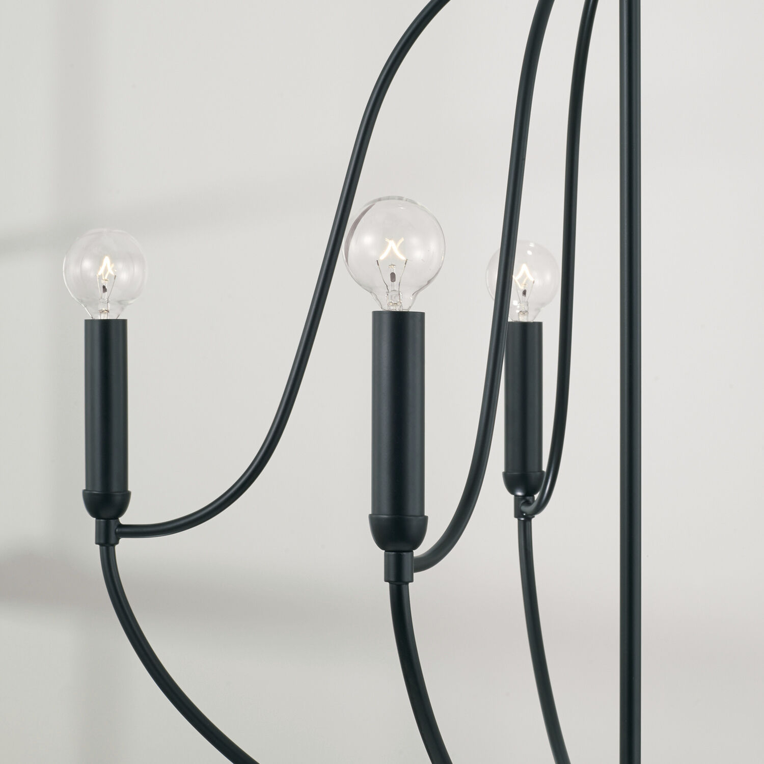 Madison 5 Light 25 inch Matte Black Chandelier Ceiling Light