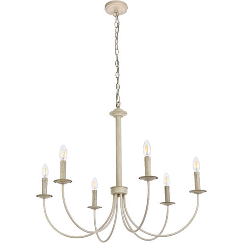 Brielle 6 Light 32 inch Weathered Dove Pendant Ceiling Light