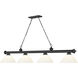 Cordon 4 Light 81.25 inch Matte Black Billiard Ceiling Light in White Plastic