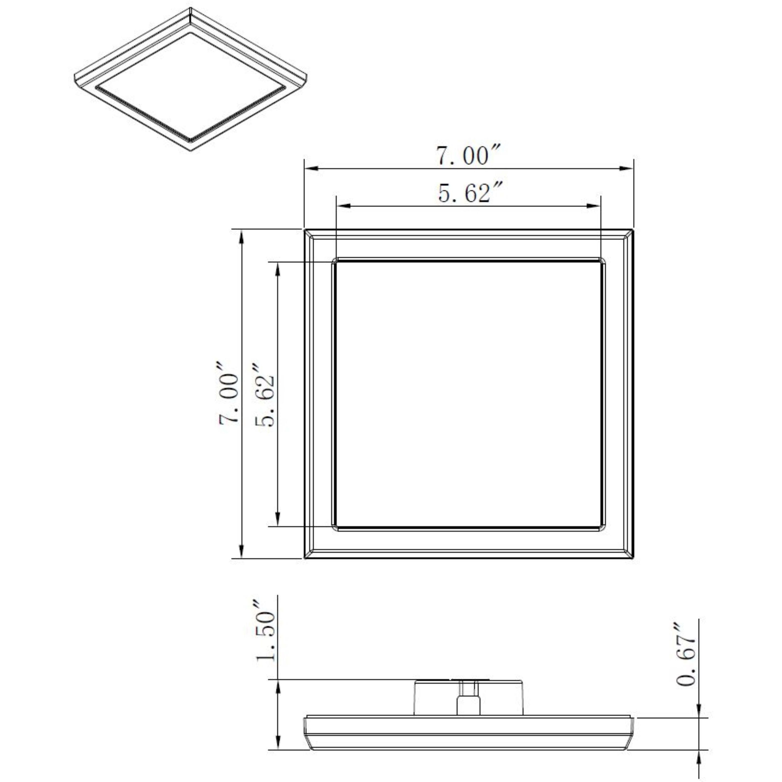 Blink LED 7 inch White Flush Mount Ceiling Light