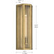 Berens 1 Light 20 inch Natural Brass Outdoor Wall Light