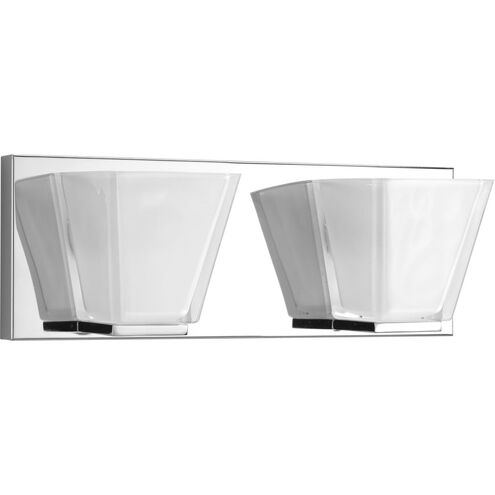Streaming 2 Light 14 inch Polished Chrome Bath Vanity Wall Light