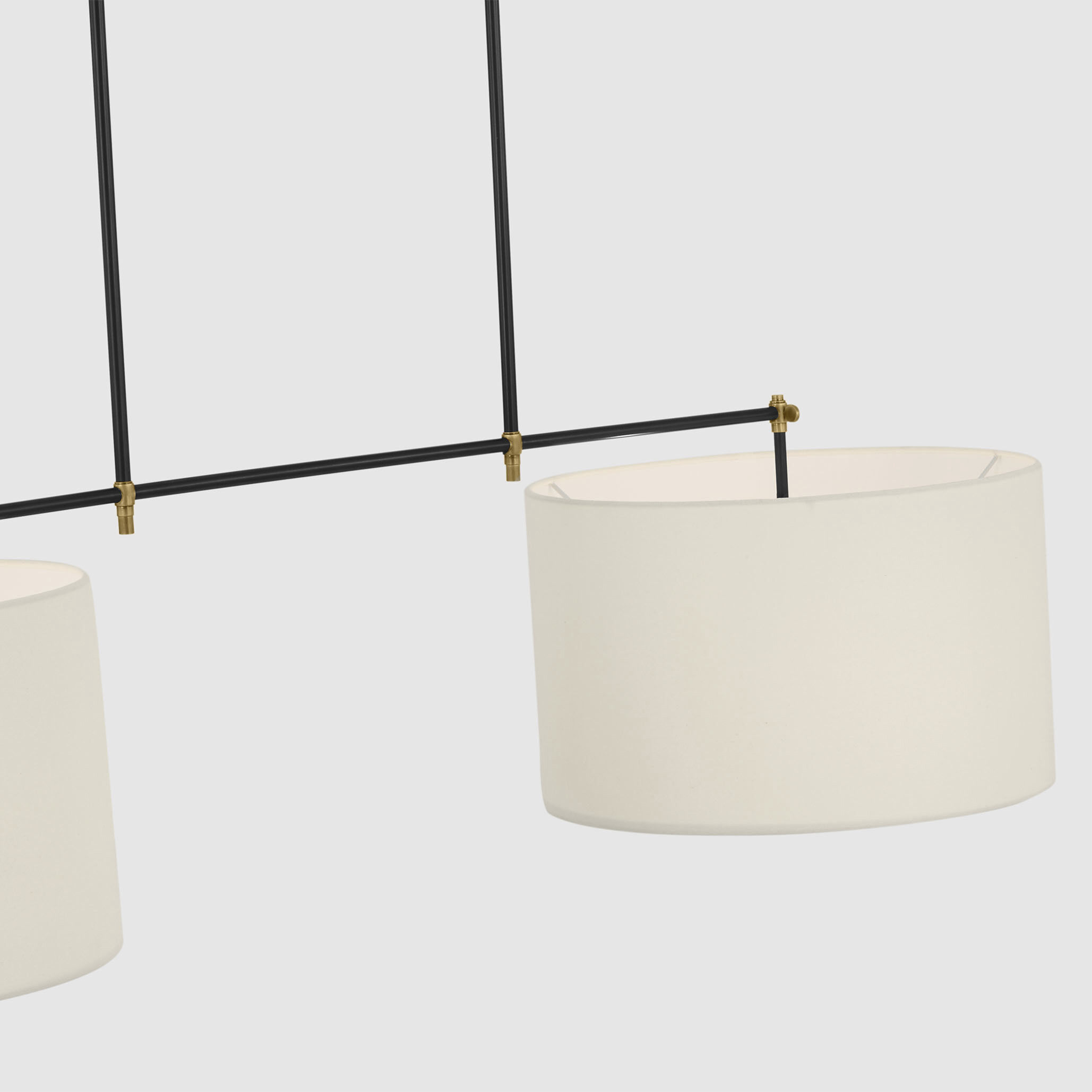 Thomas O'Brien Bryant LED 48 inch Bronze and Hand-Rubbed Antique Brass Billiard Ceiling Light, Medium