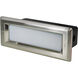 Brick 4.6 watt Brushed Nickel LED Step Light, Die-Cast, Frosted Lens Face Plate, Selectable CCT