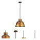 Charita 1 Light 14 inch Burnt Copper Pendant Ceiling Light