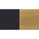 Jenner 3 Light 15 inch Black/Gold Semi-Flush Mount Ceiling Light