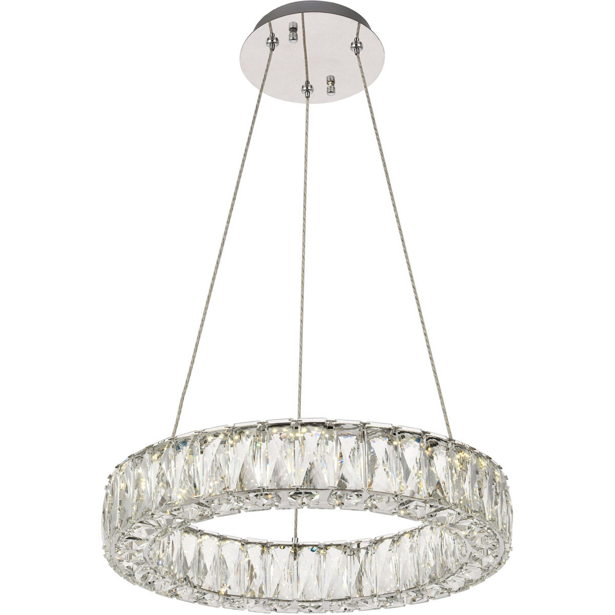 Monroe LED 18 inch Chrome Pendant Ceiling Light