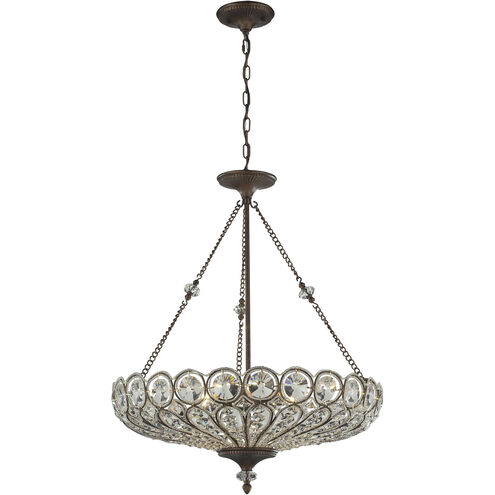 Christina 6 Light 26 inch Mocha Chandelier Ceiling Light, Convertible