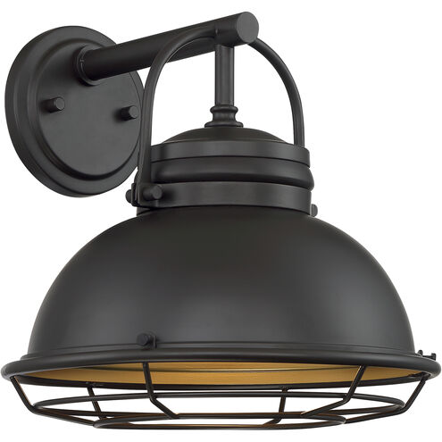 Upton 1 Light 12 inch Dark Bronze and Gold Outdoor Wall Fixture