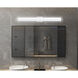 Signature 1 Light 36 inch Brushed Steel Vanity Light Wall Light, Large