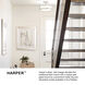 Harper 3 Light 14.5 inch Heritage Brass Indoor Semi-Flush Mount Ceiling Light in White