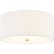 Textile Collection 3 Light 14.00 inch Flush Mount