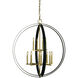 Constellation 12 Light 36 inch Brushed Brass with Matte Black Pendant Ceiling Light