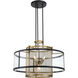 Soho 4 Light 30 inch Coal And Soft Brass Pendant Ceiling Light