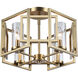 Marco 4 Light 16 inch Brushed Champagne Brass Flush Mount Ceiling Light