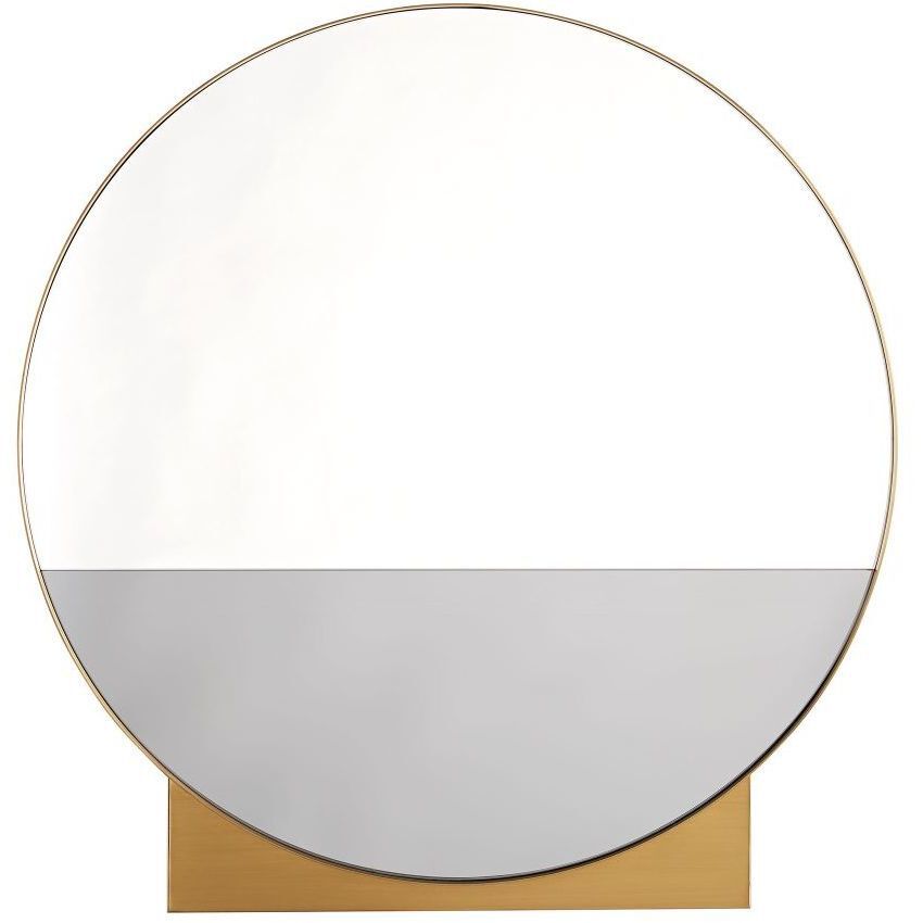 Datum 37 X 36 inch Antique Brass Mirror