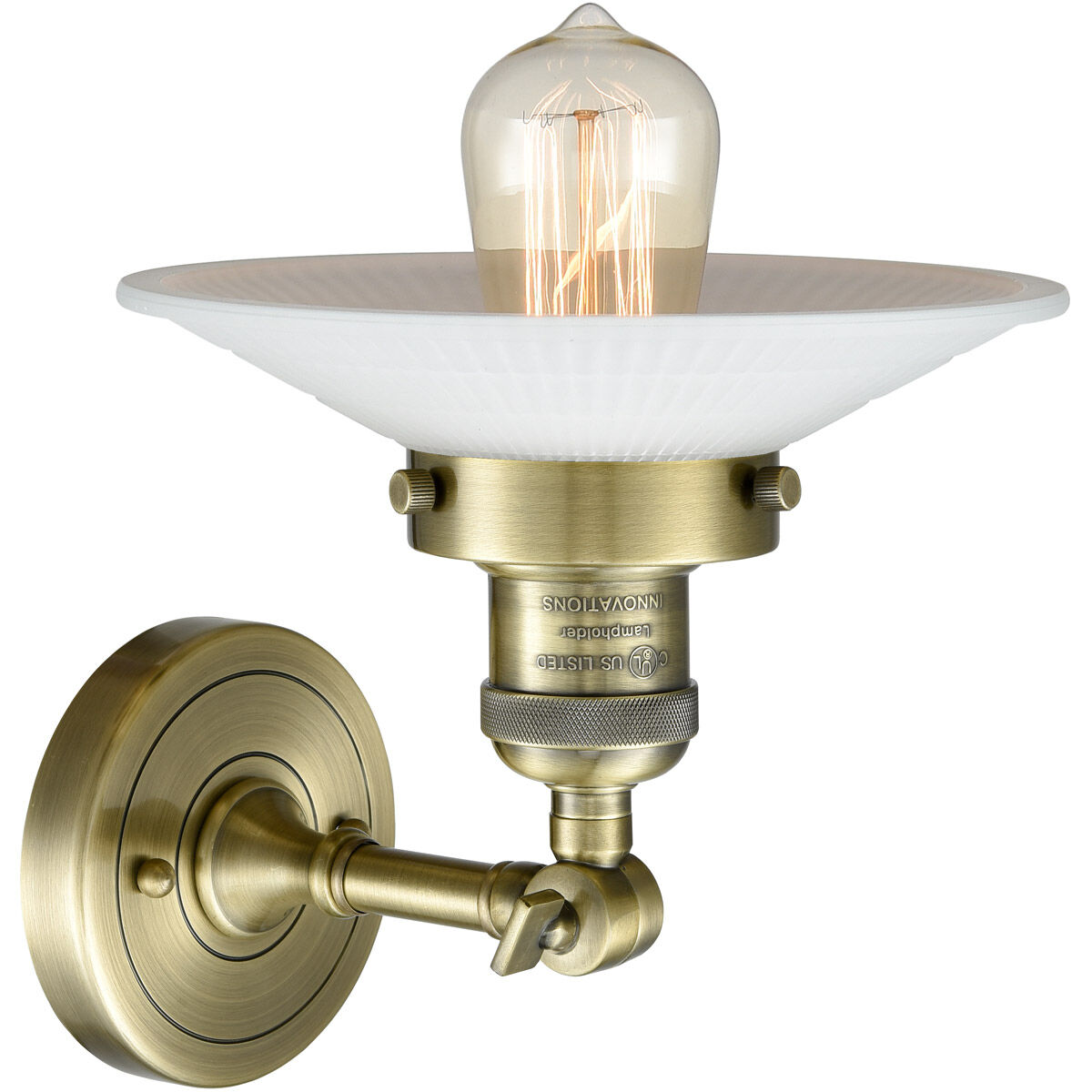 Franklin Restoration Halophane 1 Light 9 inch Antique Brass Semi-Flush Mount Ceiling Light in Incandescent, Matte White Halophane Glass, Franklin Restoration