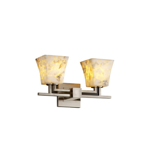 Alabaster Rocks 2 Light 16 inch Dark Bronze Vanity Light Wall Light in Rectangle, Incandescent
