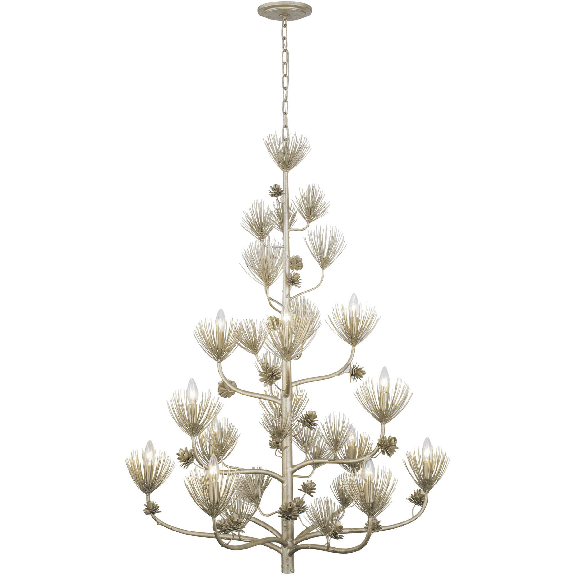 Pinion 12 Light 40 inch Zen Gold Chandelier Ceiling Light