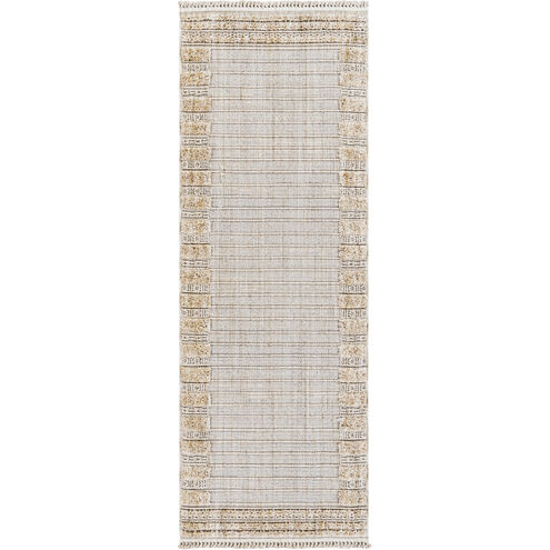 Zaragoza 87 X 31 inch Medium Gray Rug, Runner