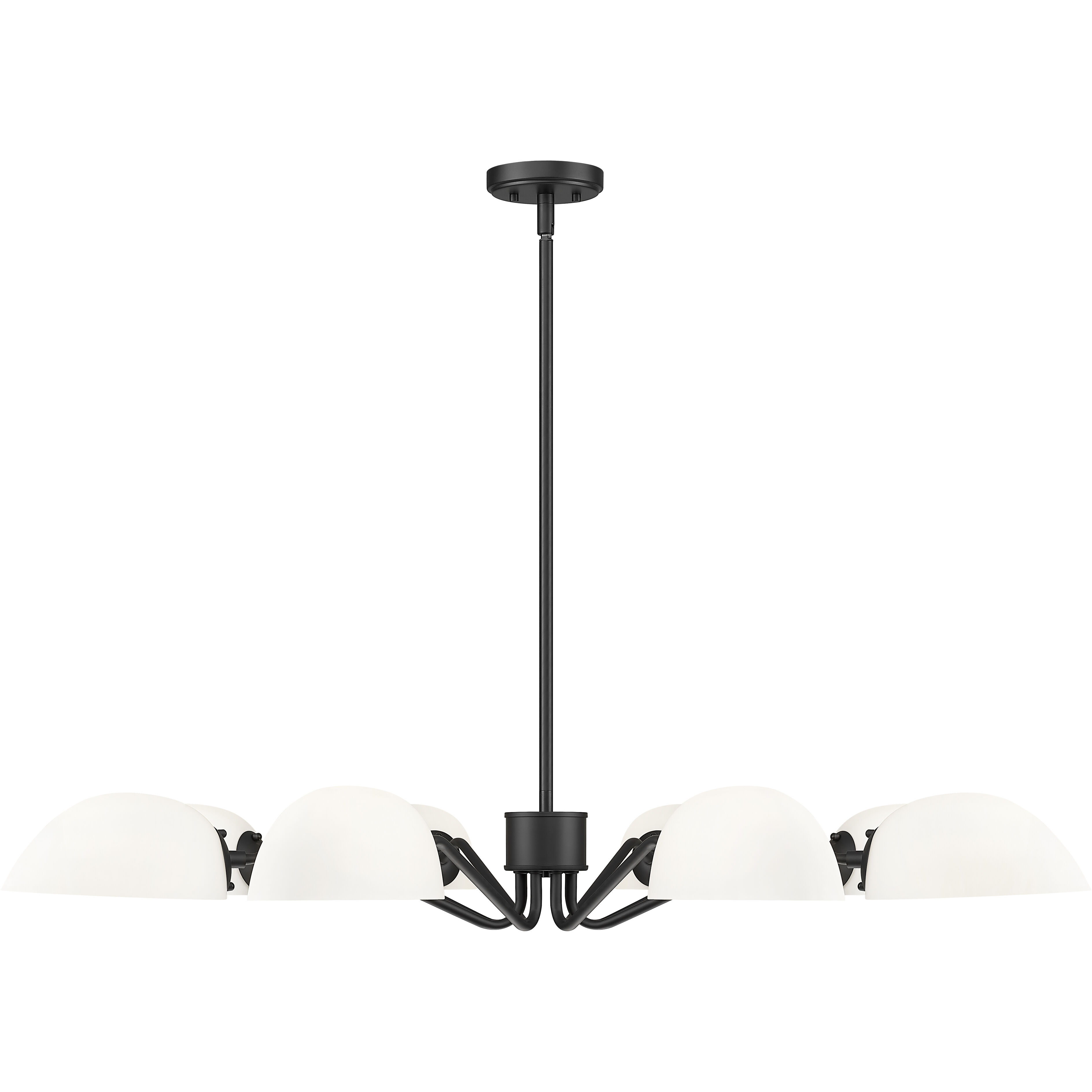 Breton 8 Light 46 inch Matte Black Chandelier Ceiling Light