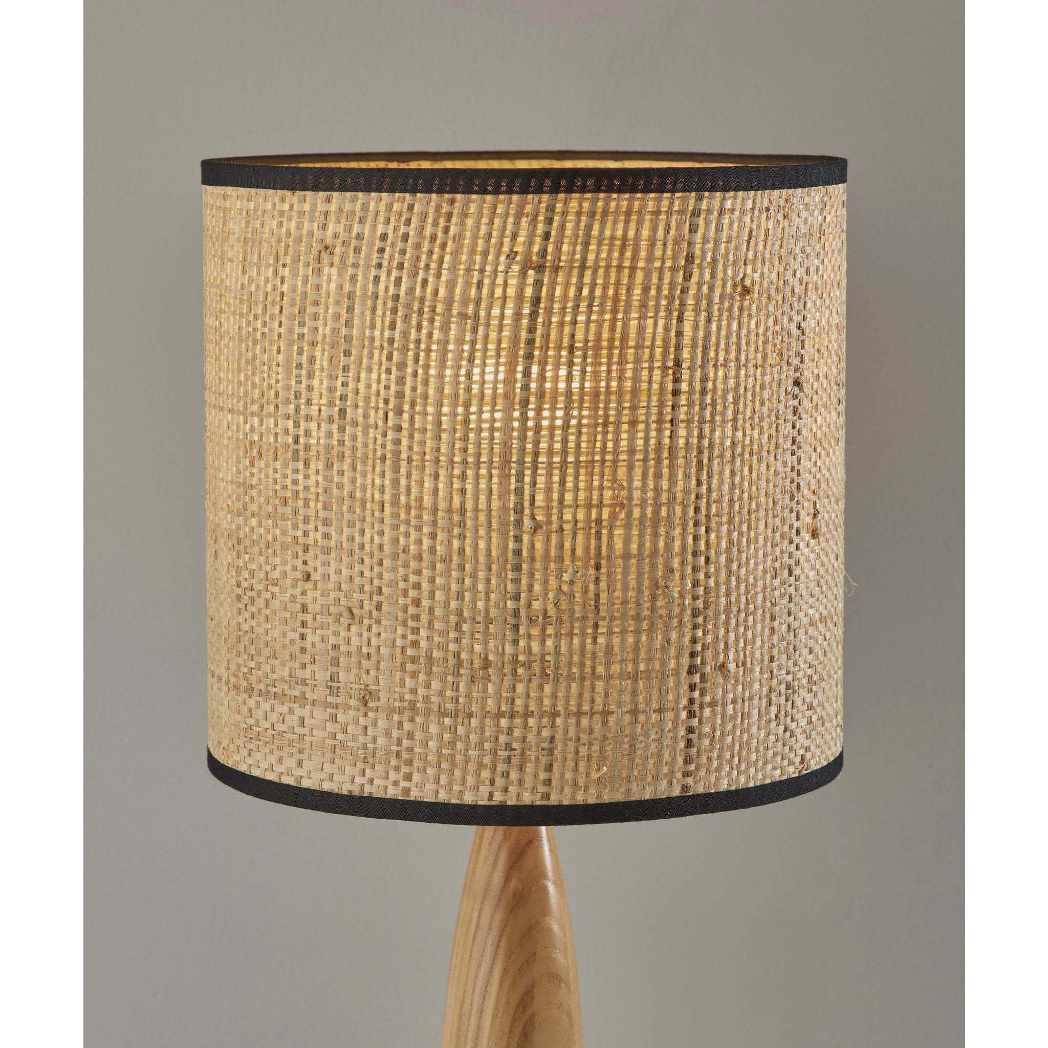 Cayman 22.5 inch 100.00 watt Black / Natural Wood Table Lamp Portable Light