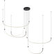 Talis LED 90.25 inch Black Multi Pendant Ceiling Light